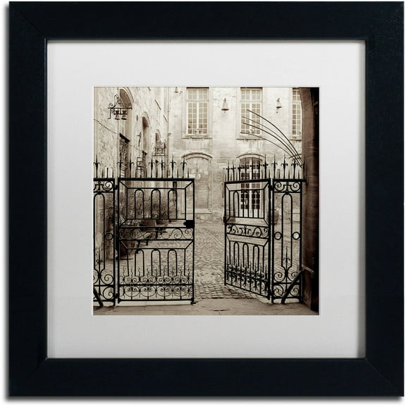 Trademark Fine Art "Avignon II" Canvas Art by Alan Blaustein, White Matte, Black Frame