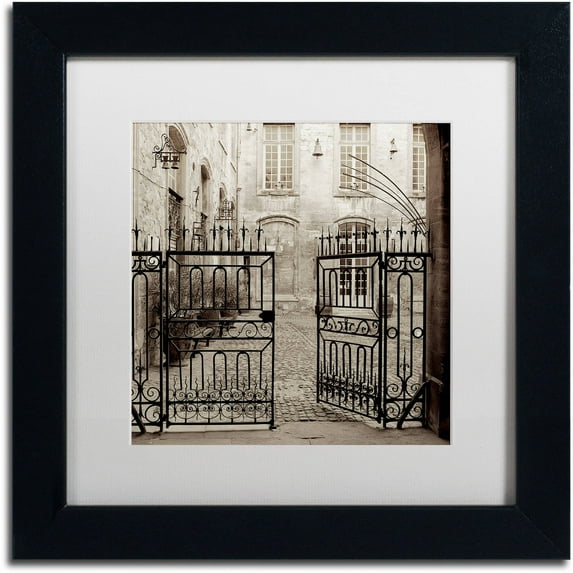 Trademark Fine Art "Avignon II" Canvas Art by Alan Blaustein, White Matte, Black Frame