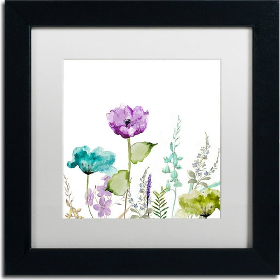 Trademark Fine Art "Avril I" Canvas Art by Color Bakery, White Matte, Black Frame