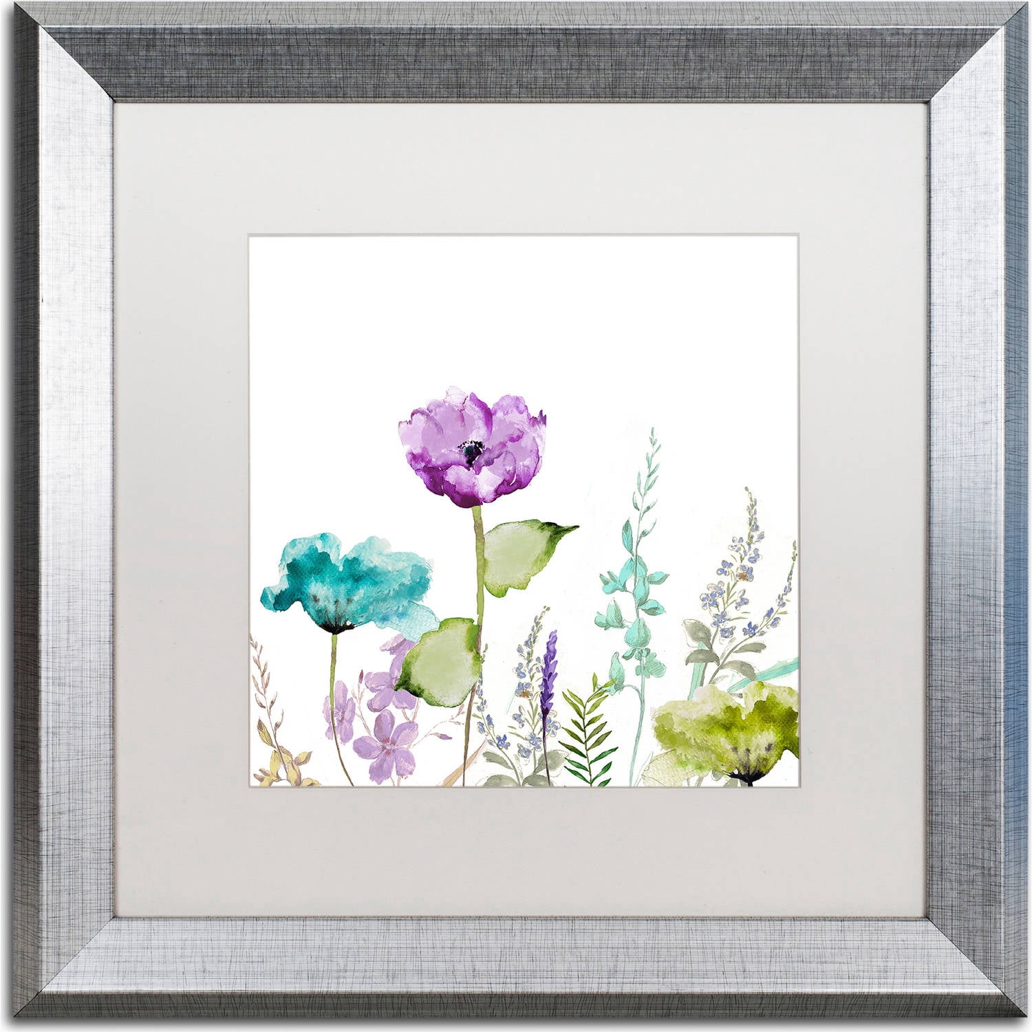 Trademark Fine Art "Avril I" Canvas Art by Color Bakery, White Matte, Silver Frame