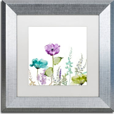 Trademark Fine Art "Avril I" Canvas Art by Color Bakery, White Matte, Silver Frame