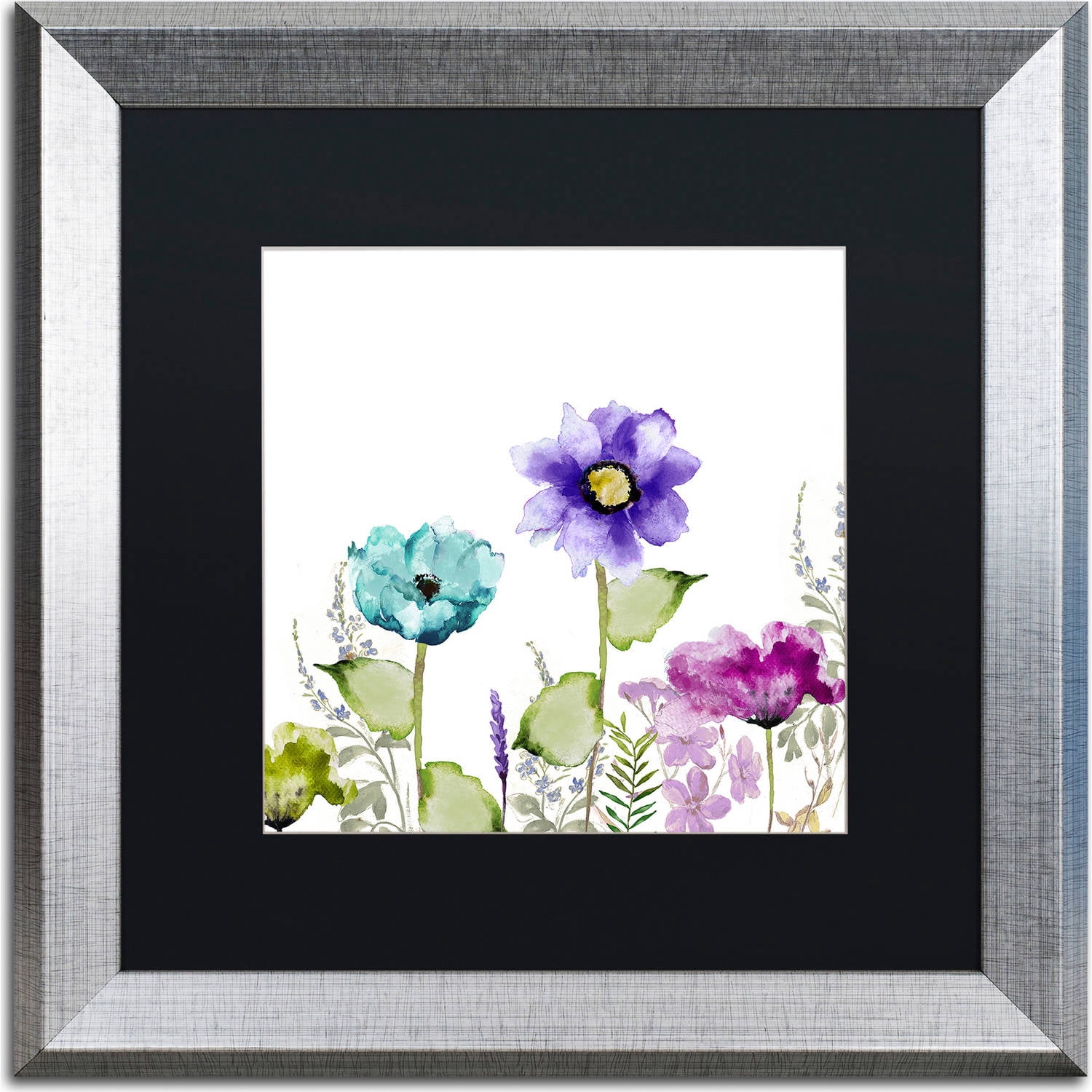 Trademark Fine Art "Avril II" Canvas Art by Color Bakery, Black Matte, Silver Frame