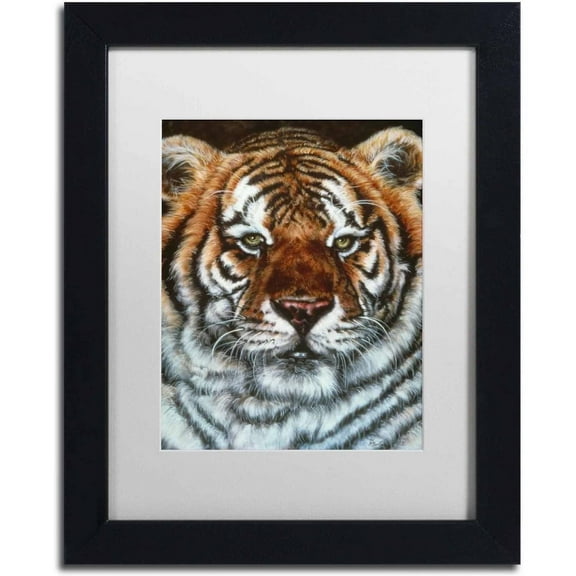 Trademark Fine Art 'Awesome Beauty' Canvas Art by Jenny Newland, White Matte, Black Frame