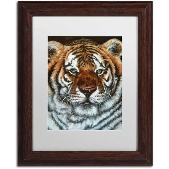 Trademark Fine Art 'Awesome Beauty' Canvas Art by Jenny Newland, White Matte, Wood Frame