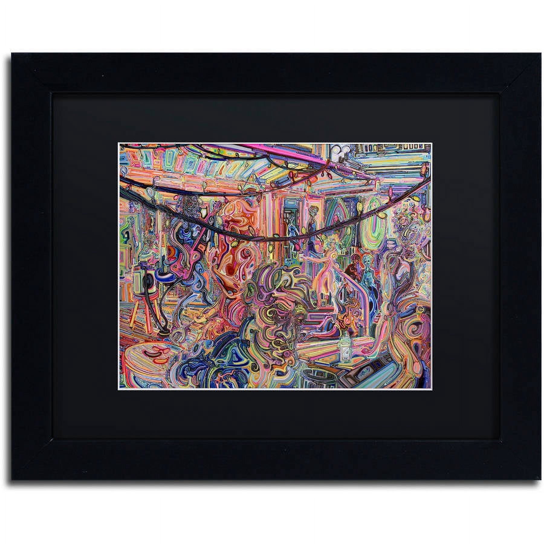 Trademark Fine Art "BBQ" Canvas Art by Josh Byer, Black Matte, Black Frame