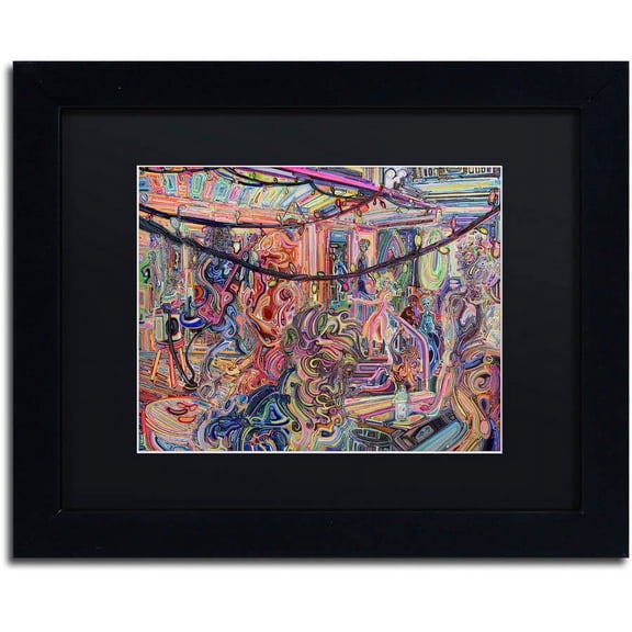 Trademark Fine Art "BBQ" Canvas Art by Josh Byer, Black Matte, Black Frame