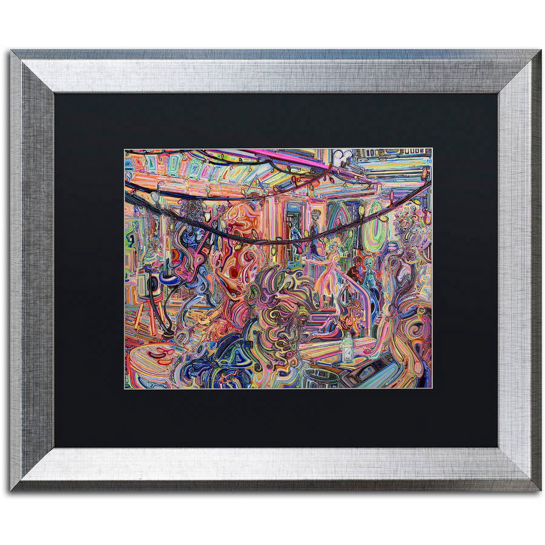 Trademark Fine Art "BBQ" Canvas Art by Josh Byer, Black Matte, Silver Frame