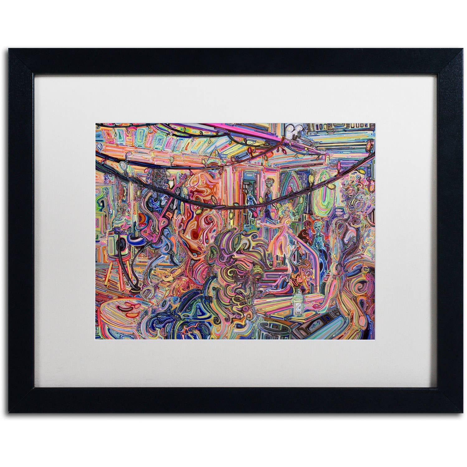 Trademark Fine Art "BBQ" Canvas Art by Josh Byer, White Matte, Black Frame