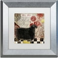 thumbnail image 1 of Trademark Fine Art "Baa Baa Black Sheep" Canvas Art by Color Bakery, White Matte, Silver Frame, 1 of 1