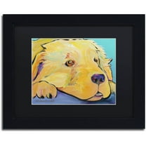 Trademark Fine Art "Baby" Canvas Art by Pat Saunders-White, Black Matte, Black Frame