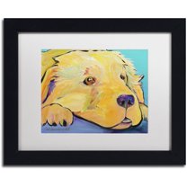 Trademark Fine Art "Baby" Canvas Art by Pat Saunders-White, White Matte, Black Frame