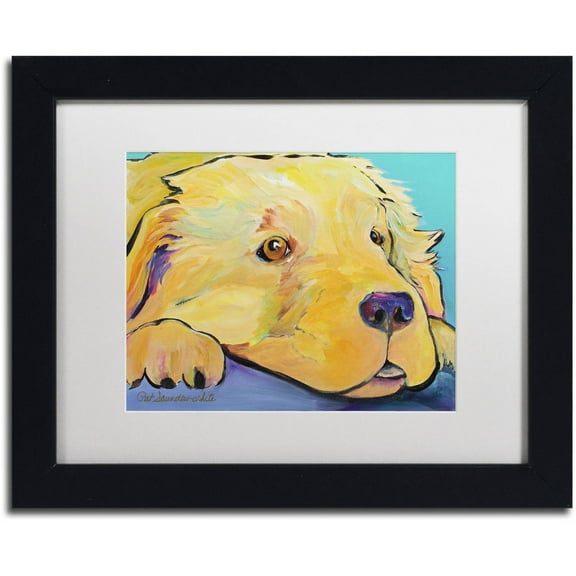 Trademark Fine Art "Baby" Canvas Art by Pat Saunders-White, White Matte, Black Frame