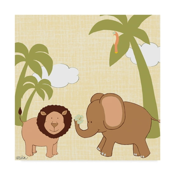 Trademark Fine Art 'Baby Jungle IV' Canvas Art by June Erica Vess