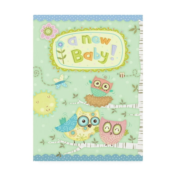 Trademark Fine Art 'Baby Owl II' Canvas Art by Viv Eisner