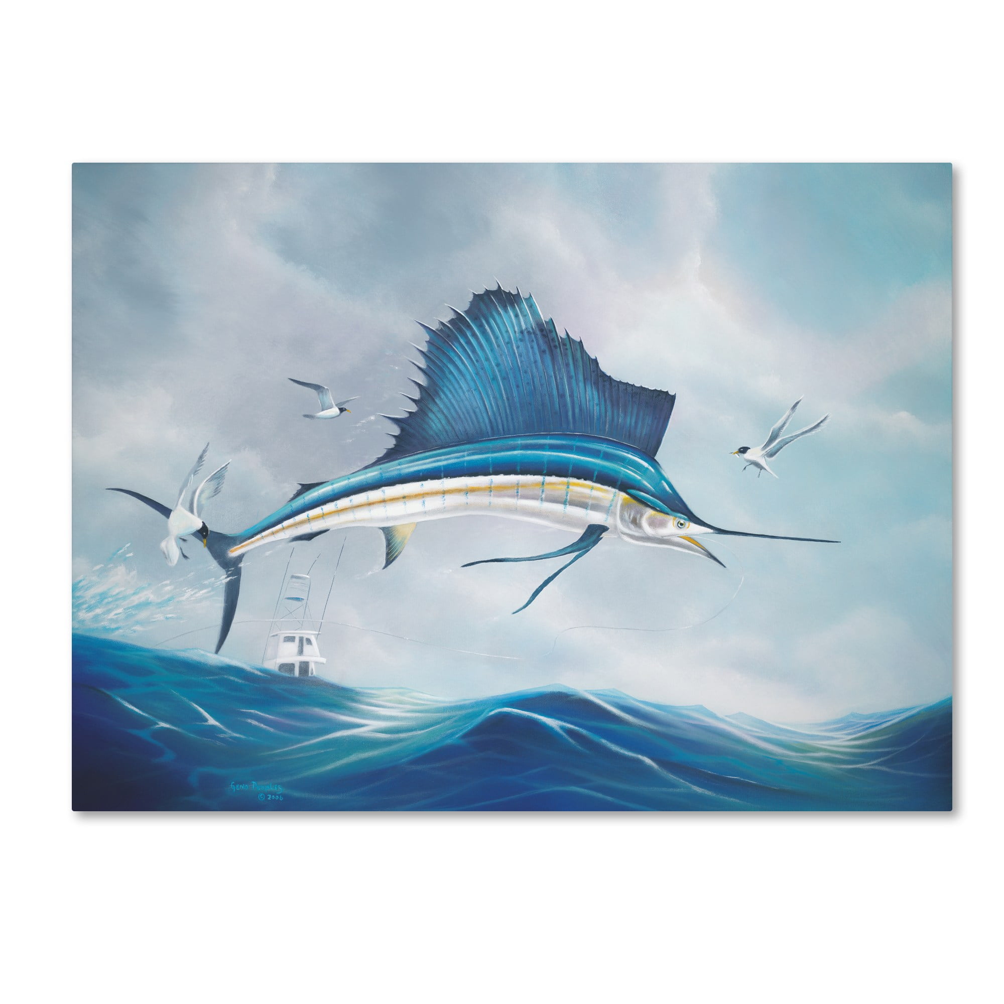 Trademark Fine Art 'Back Breaker' Canvas Art by Geno Peoples