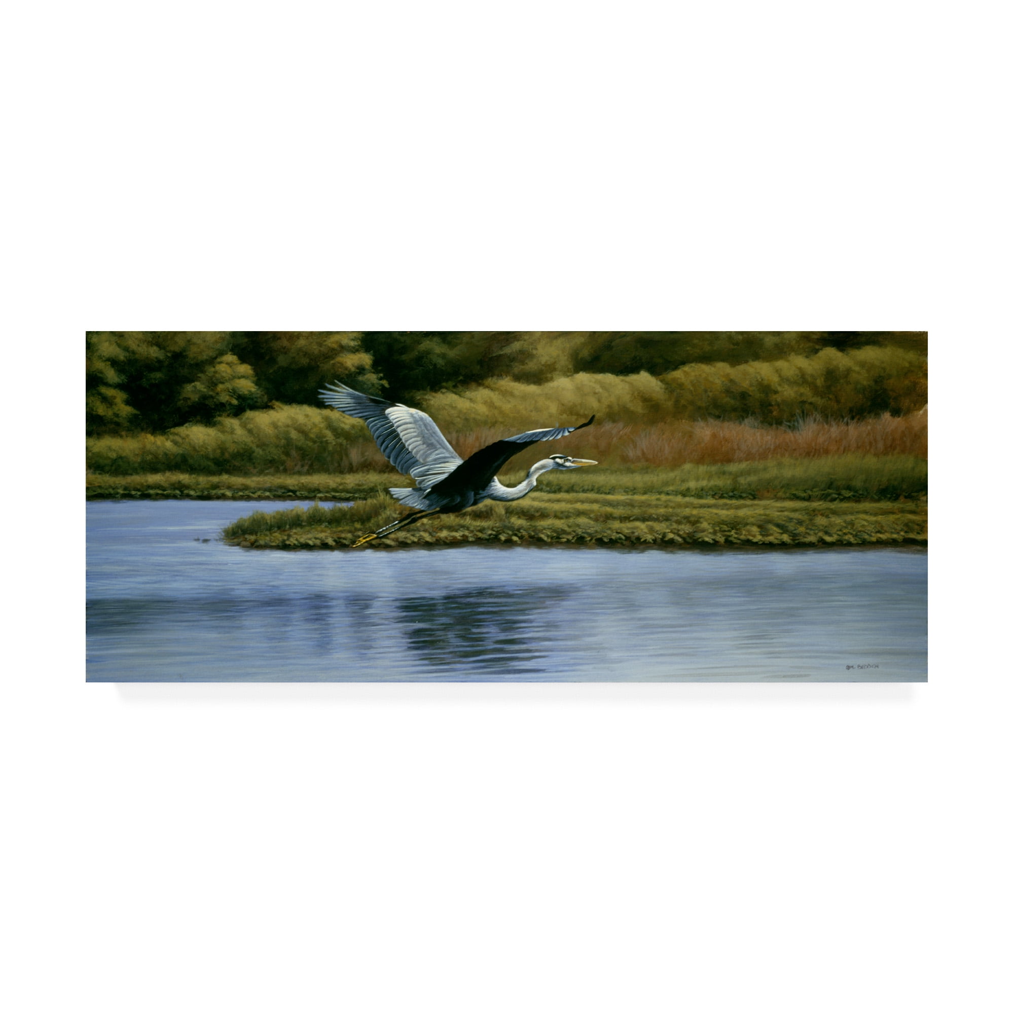 Trademark Fine Art 'Back Water Fisherman' Canvas Art by Michael Budden