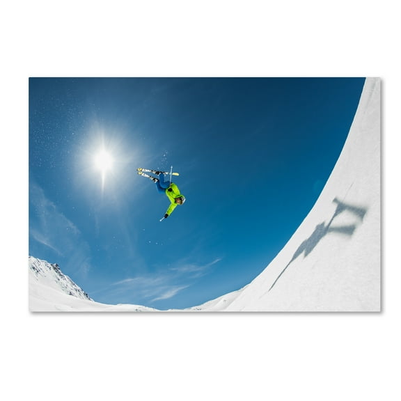 Trademark Fine Art 'Backcountry Backflip' Canvas Art by Eric Verbiest