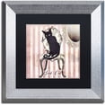 thumbnail image 1 of Trademark Fine Art "Bad Cat I" Canvas Art by Color Bakery Black Matte, Silver Frame, 1 of 1