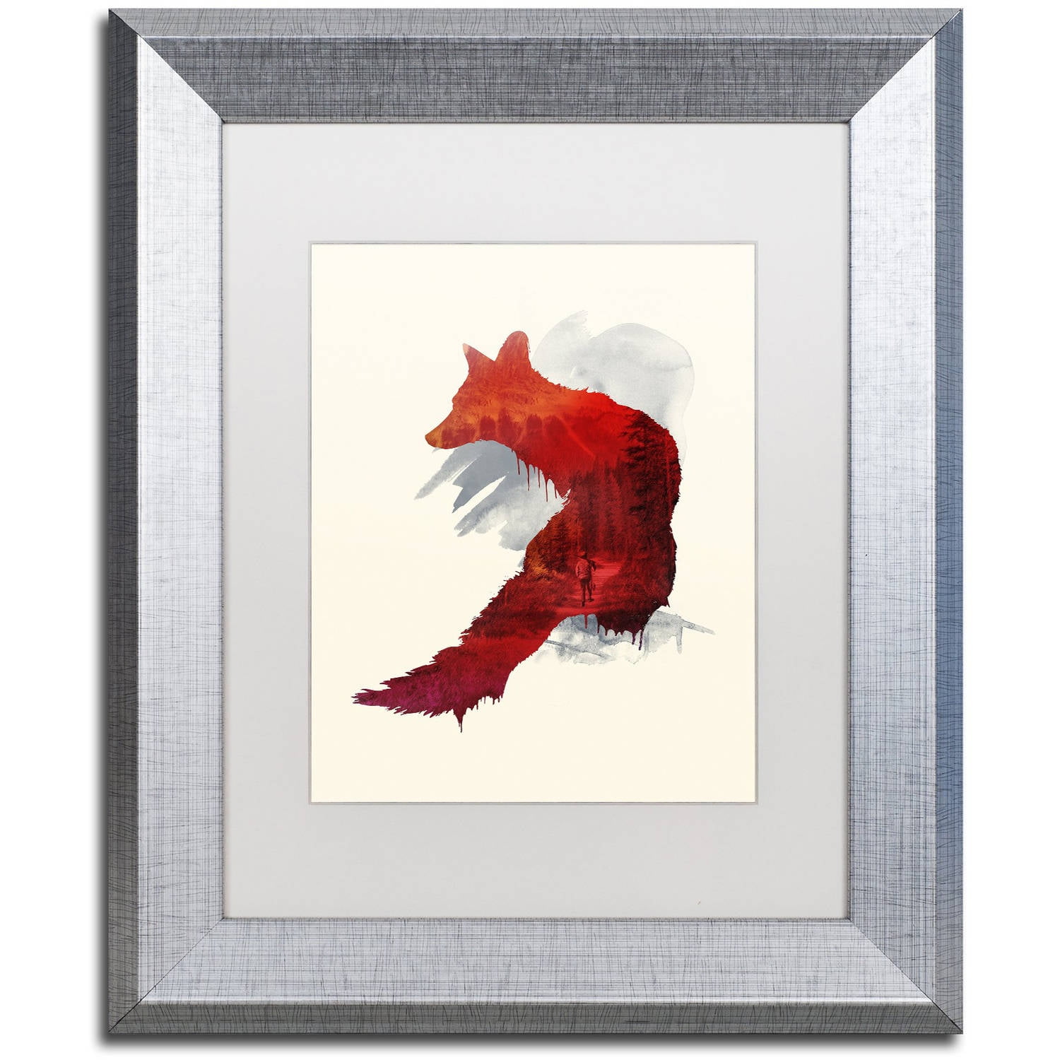 Trademark Fine Art 'Bad Memories' Canvas Art by Robert Farkas, White Matte, Silver Frame