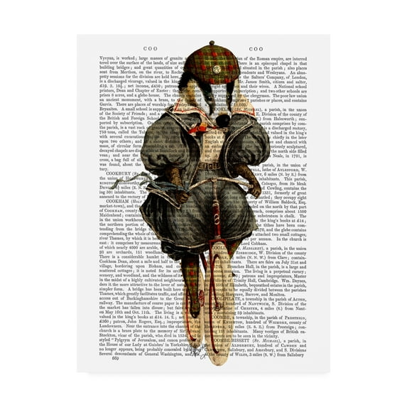 Trademark Fine Art 'Badger On Vintage Bicycle' Canvas Art by Fab Funky
