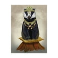 thumbnail image 1 of Trademark Fine Art 'Badger with Tiara, Full' Canvas Art by Fab Funky, 1 of 3