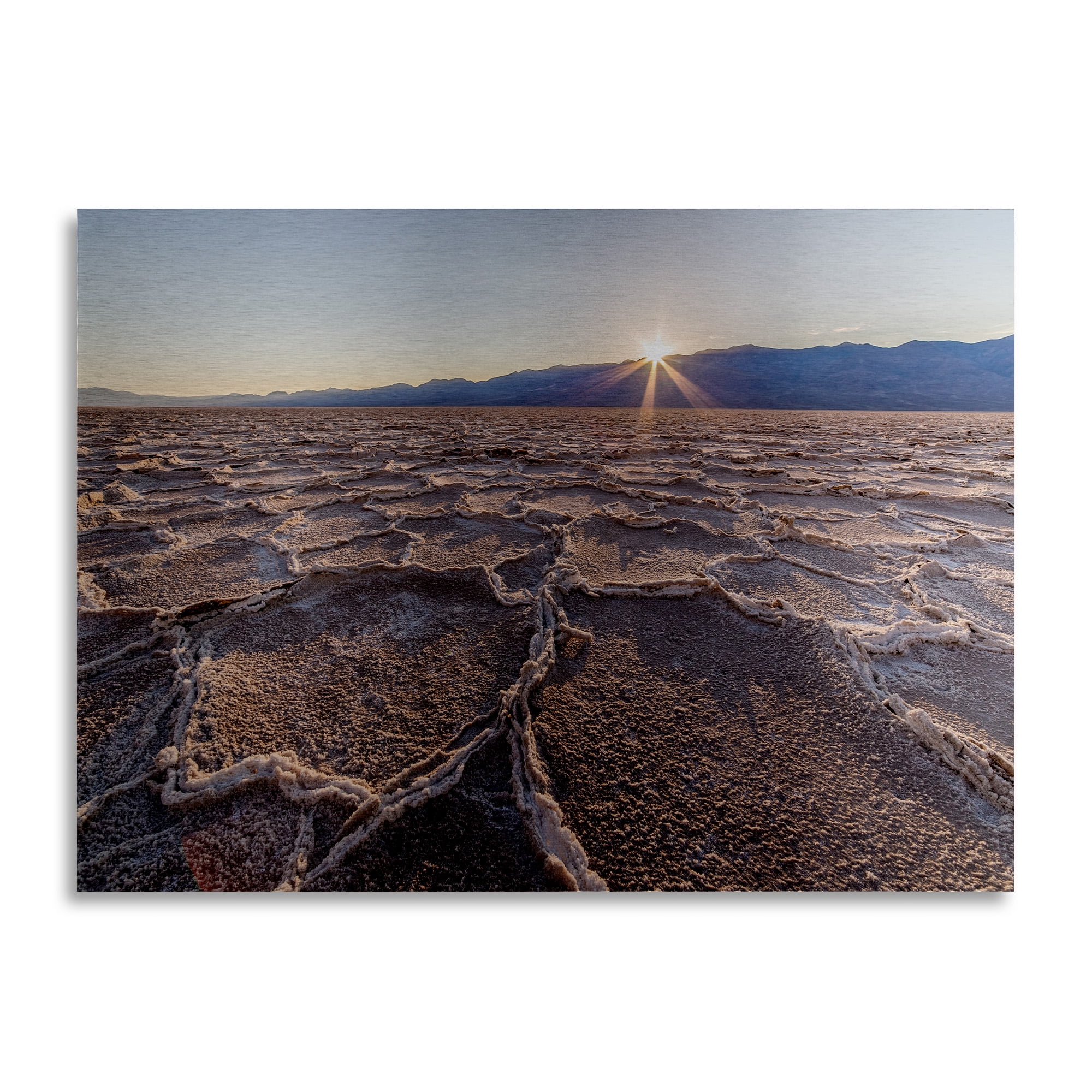 Trademark Fine Art 'Badwater Sunset' Brushed Aluminum Wall Art Art by Pierre Leclerc