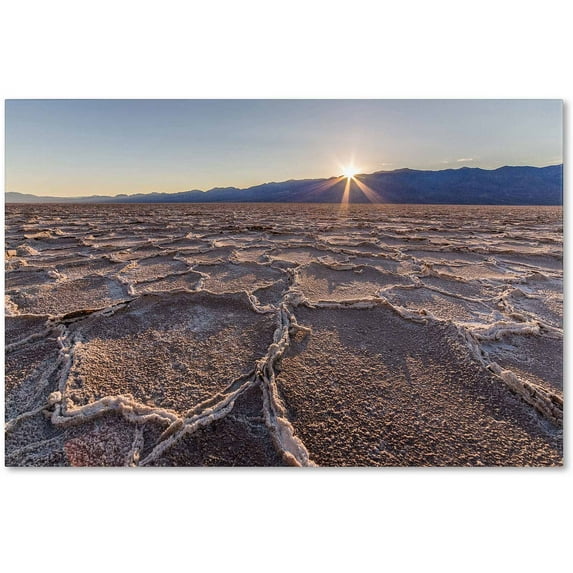 Trademark Fine Art "Badwater Sunset" Canvas Art by Pierre Leclerc