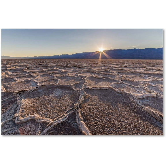 Trademark Fine Art "Badwater Sunset" Canvas Art by Pierre Leclerc