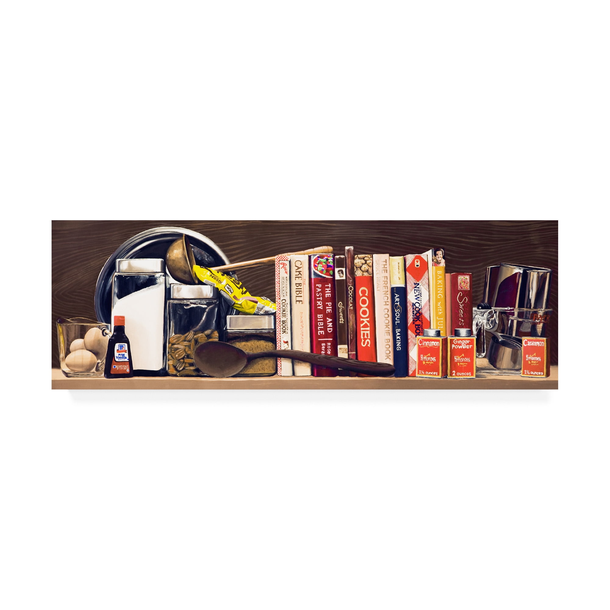 Trademark Fine Art 'Baking Kitchen Books' Canvas Art by Roderick Stevens