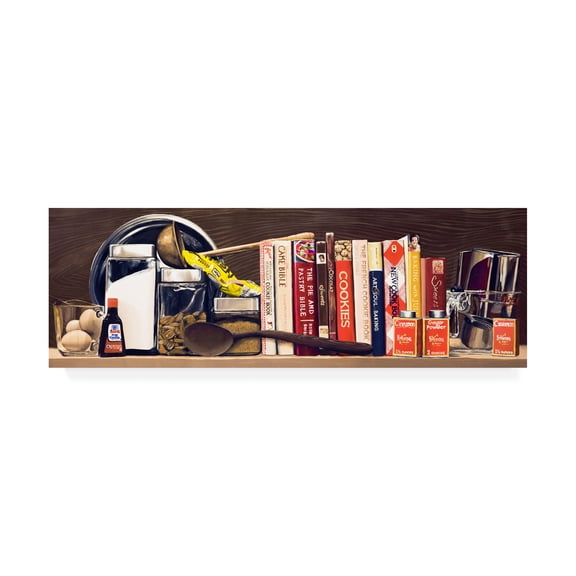 Trademark Fine Art 'Baking Kitchen Books' Canvas Art by Roderick Stevens