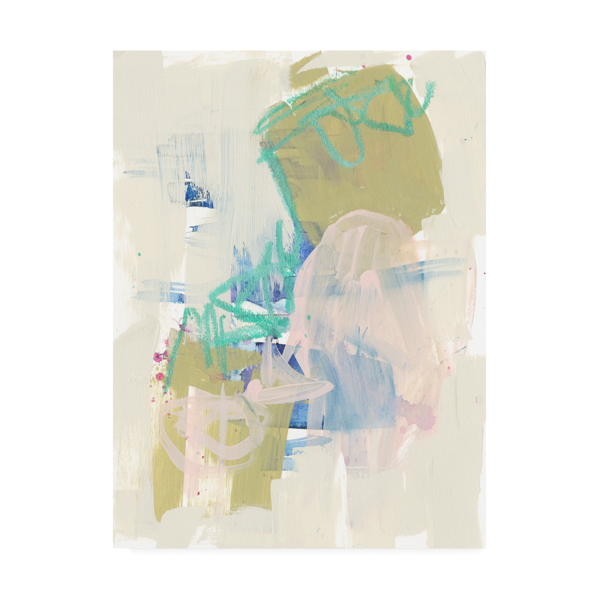 Trademark Fine Art 'Balancing Pastels Geometric I' Canvas Art by Jennifer Goldberger