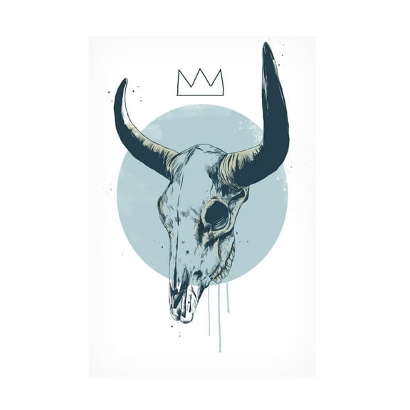 Trademark Fine Art Balazs Solti Bull skull Canvas Wall Art