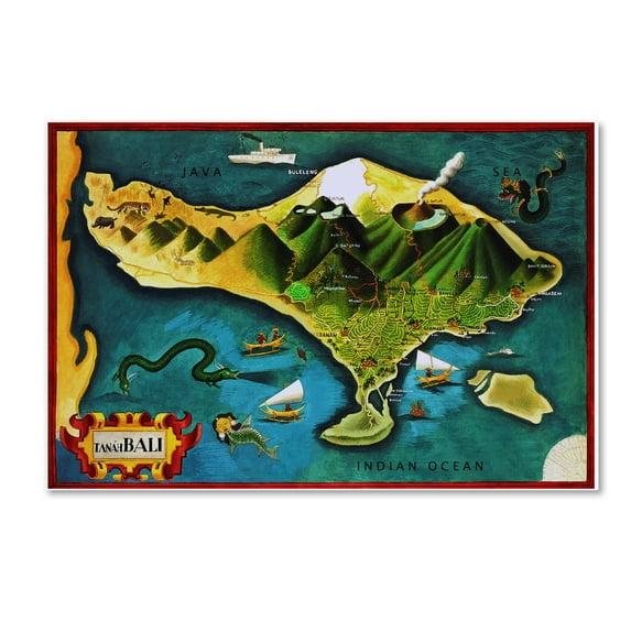 Trademark Fine Art 'Bali Province Of Indonesia' Canvas Art by Vintage Lavoie