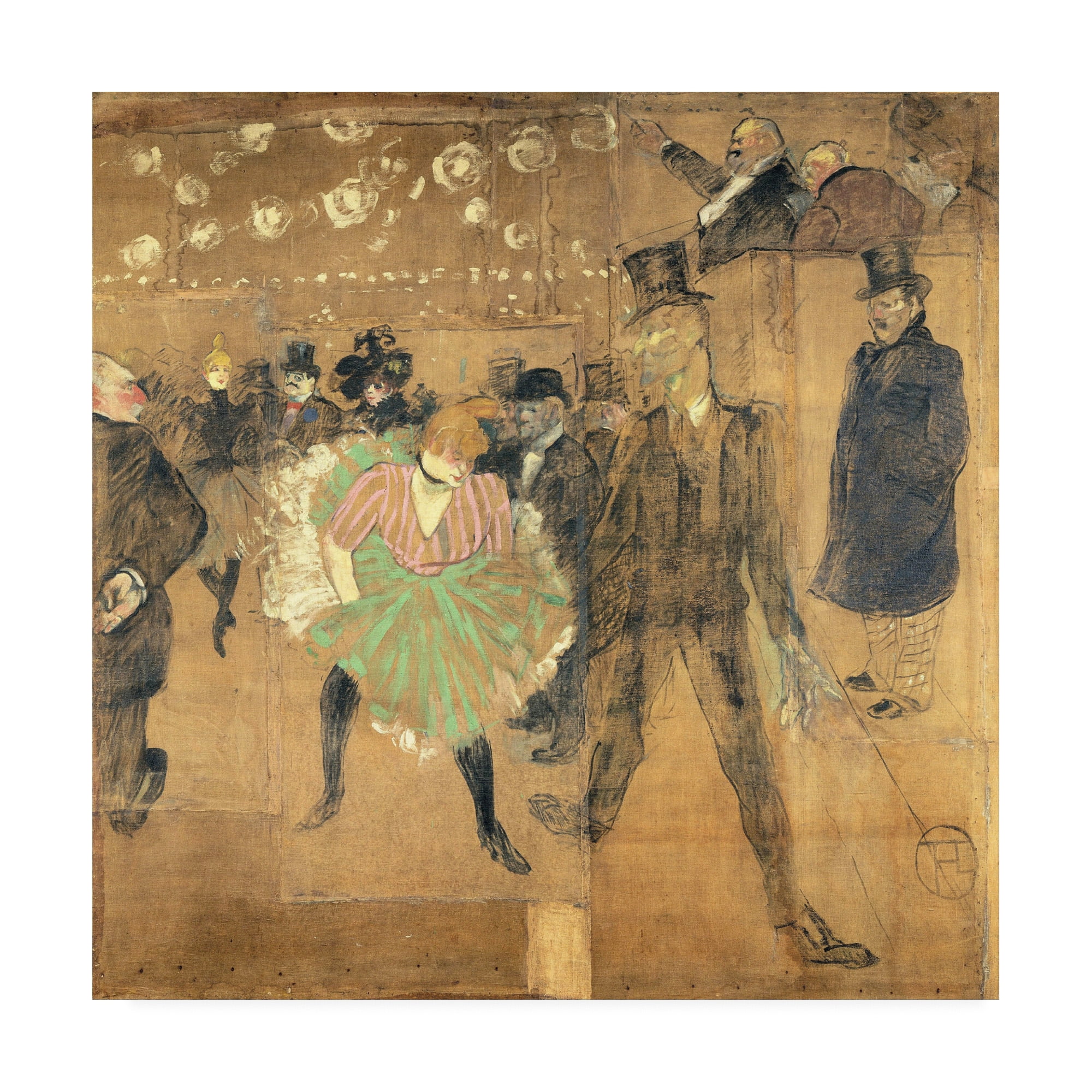 Trademark Fine Art 'Ball at Moulin Rouge' Canvas Art by Toulouse-Lautrec
