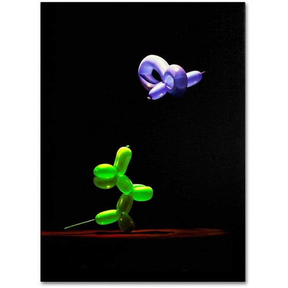 Trademark Fine Art "Balloon Puppy and Hummingbird" Canvas Art by Roderick Stevens