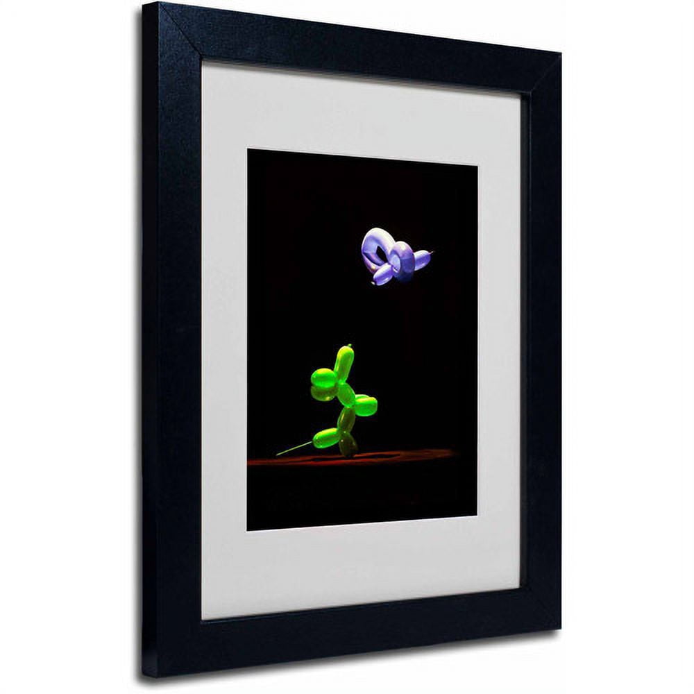 Trademark Fine Art "Balloon Puppy" by Roderick Stevens, Black Frame