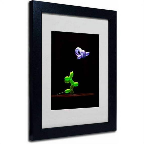 Trademark Fine Art "Balloon Puppy" by Roderick Stevens, Black Frame