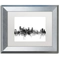 thumbnail image 1 of Trademark Fine Art "Baltimore Maryland Skyline B&W" Canvas Art by Michael Tompsett, White Matte, Silver Frame, 1 of 4