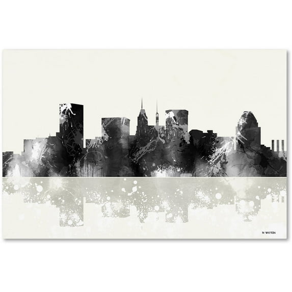 Trademark Fine Art "Baltimore Maryland Skyline BG-1" Canvas Art by Marlene Watson