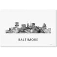 thumbnail image 1 of Trademark Fine Art 'Baltimore Maryland Skyline WB-BW' Canvas Art by Marlene Watson, 1 of 3
