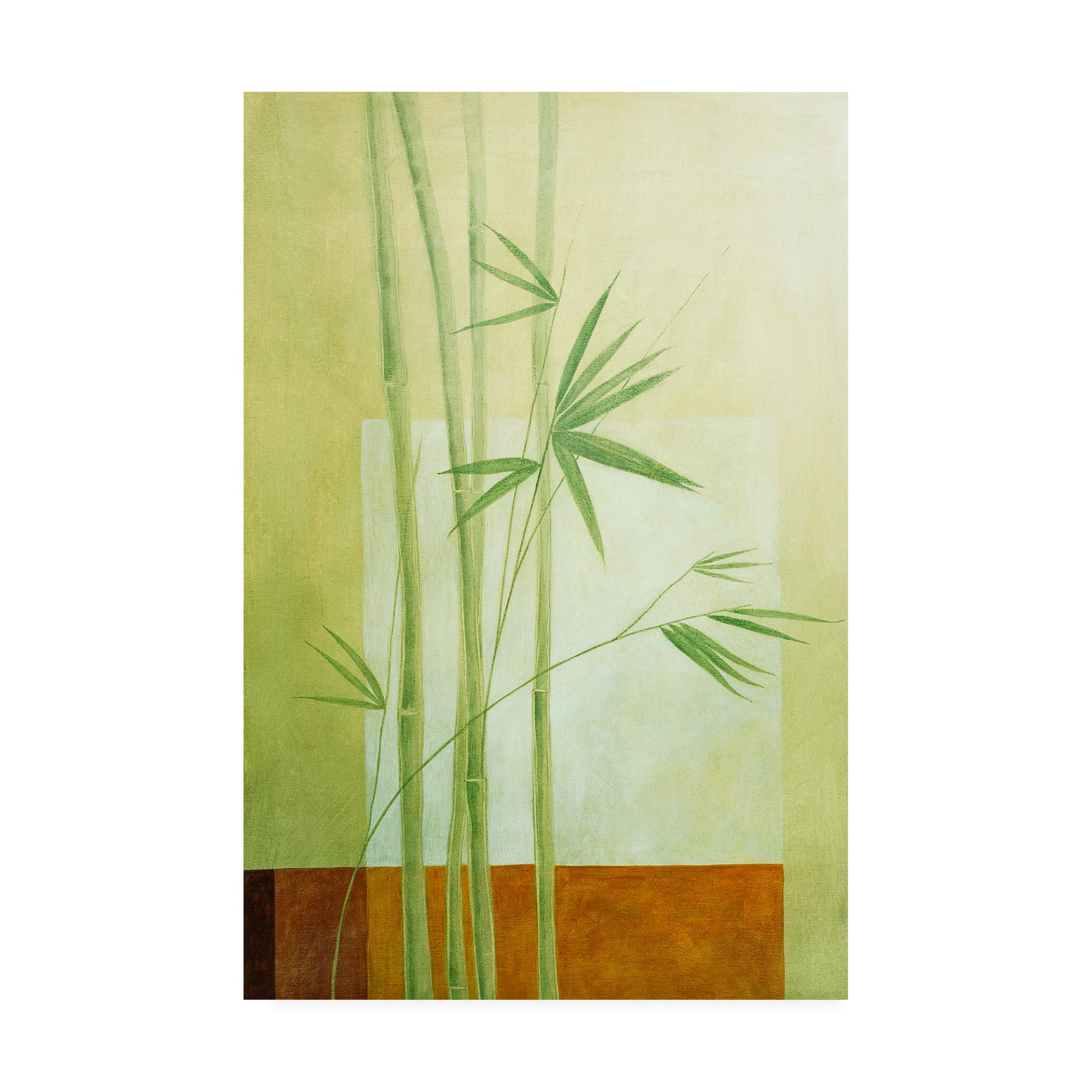 Trademark Fine Art 'Bamboo On Green' Canvas Art by Pablo Esteban