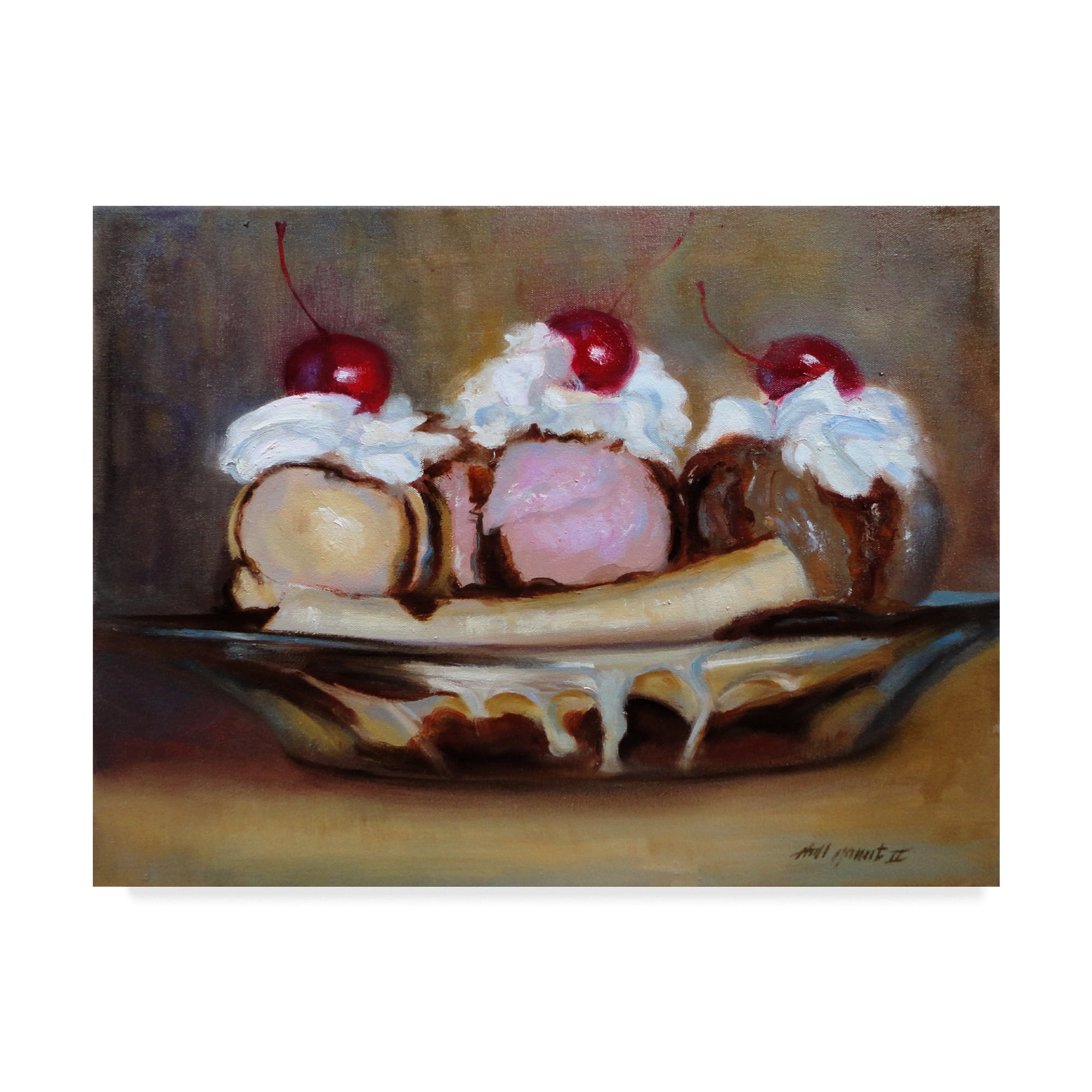 Trademark Fine Art 'Banana Split' Canvas Art by Hall Groat Ii