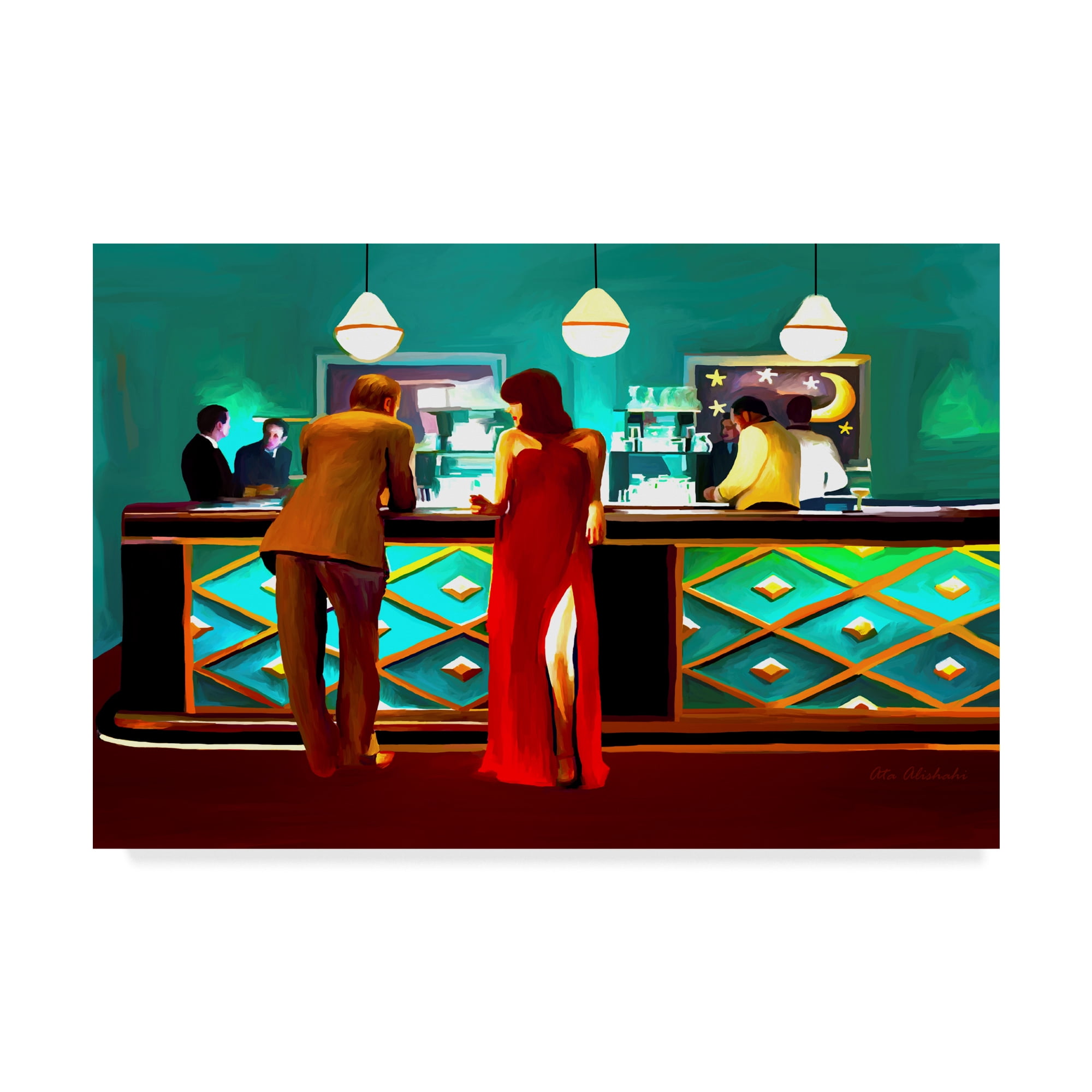 Trademark Fine Art 'Bar' Canvas Art by Ata Alishahi