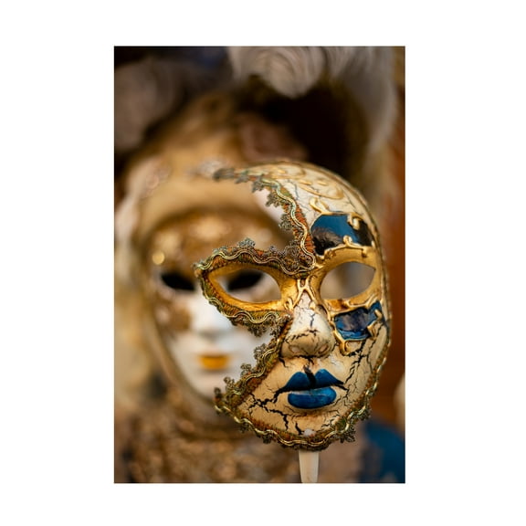 Trademark Fine Art Barak Shacked Behind The Eyes Of Venice Mask Canvas Wall Art
