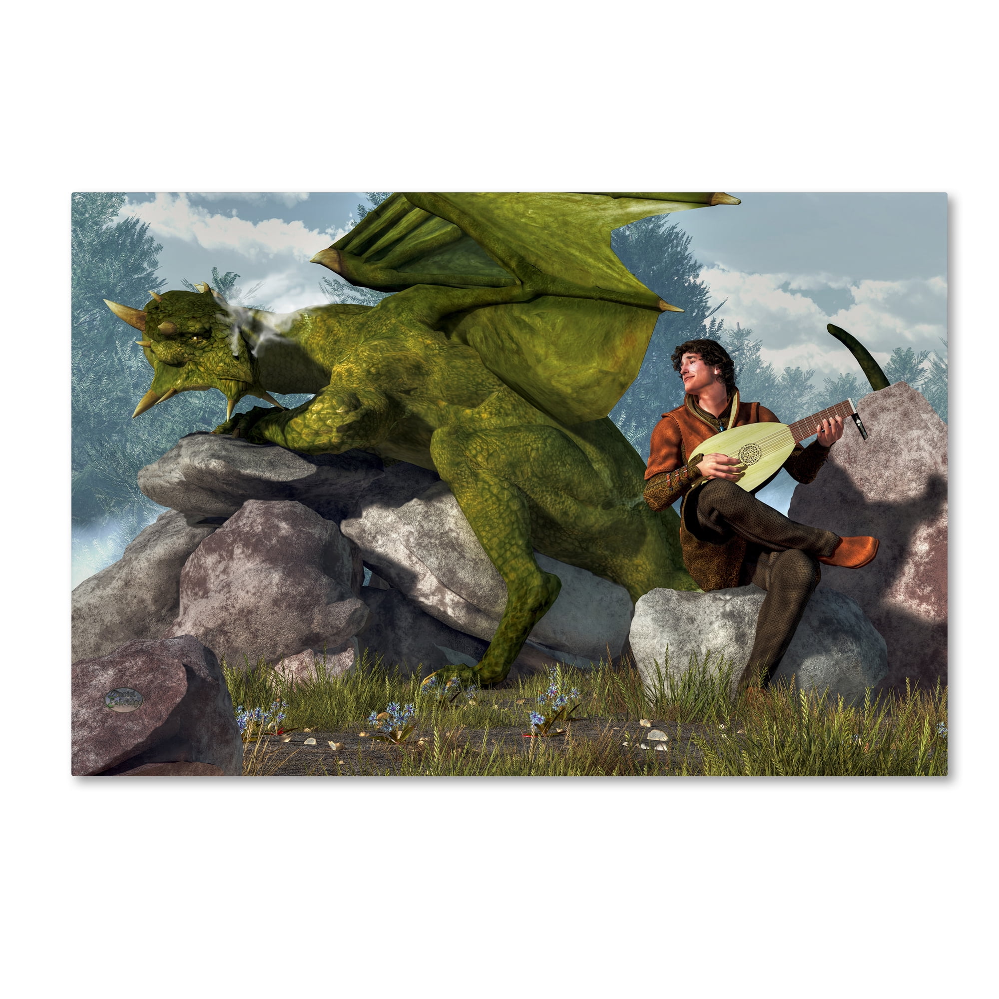 Trademark Fine Art 'Bard And Dragon' Canvas Art by Daniel Eskridge