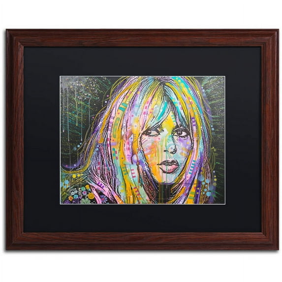 Trademark Fine Art "Bardot1" Canvas Art by Dean Russo, Black Matte, Wood Frame