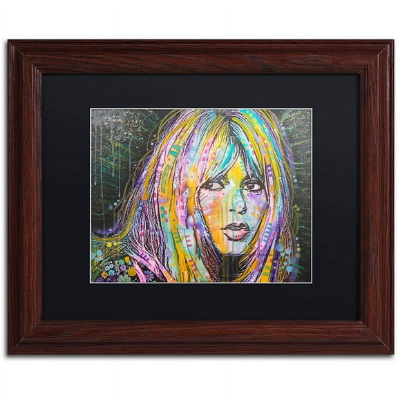 Trademark Fine Art "Bardot1" Canvas Art by Dean Russo, Black Matte, Wood Frame