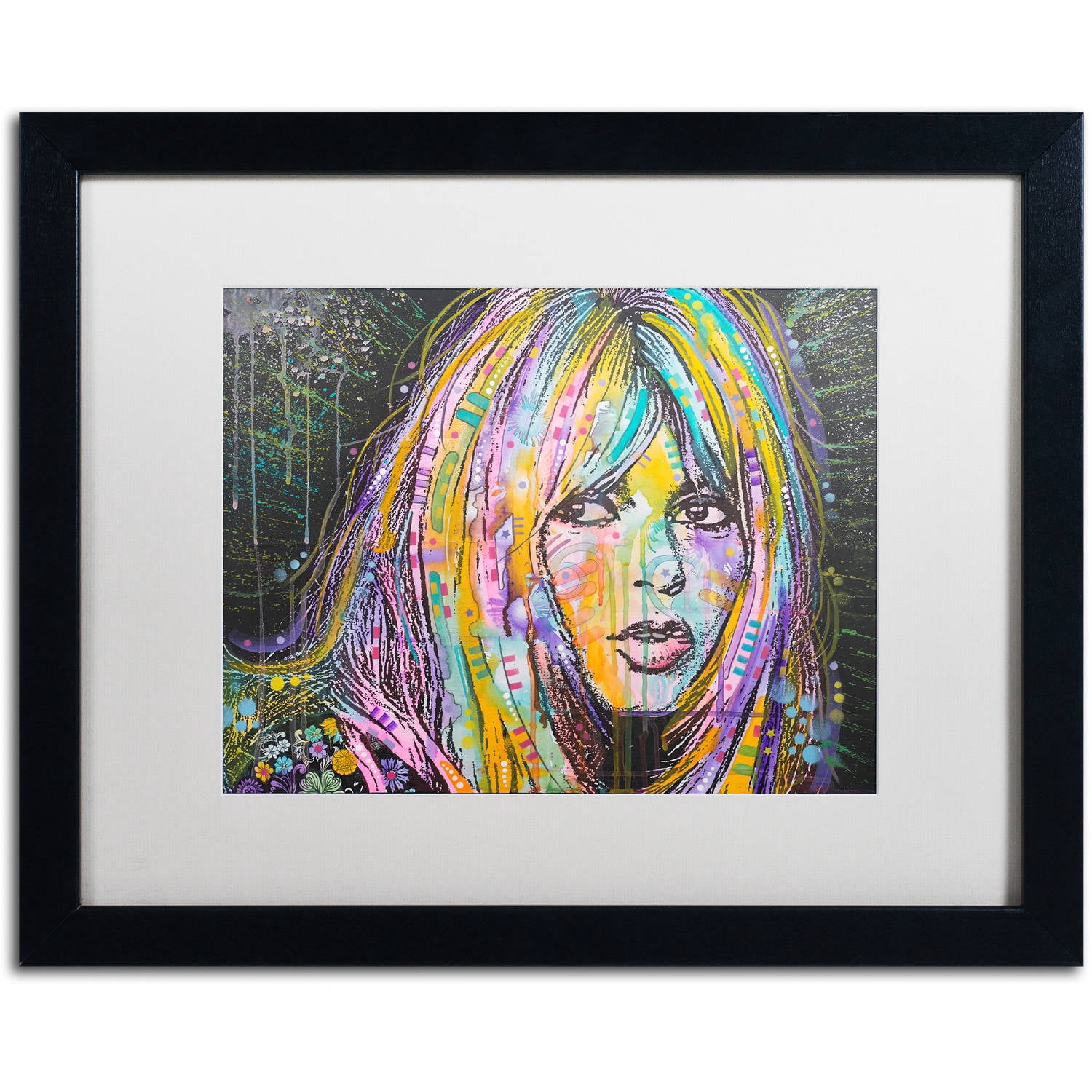 Trademark Fine Art "Bardot1" Canvas Art by Dean Russo, White Matte, Black Frame