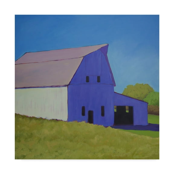 Trademark Fine Art 'Barn Over the Hill' Canvas Art by Carol Young