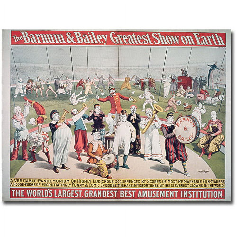 Trademark Fine Art "Barnum and Bailey Greatest Show on Earth" Canvas Wall Art